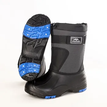 Со стальными гвоздями Зимние нескользящие водонепроницаемые ботинки для рыбалки, катания на лыжах, мужские ботинки для пеших прогулок, охоты, скалолазания, теплая обувь для снежного поля