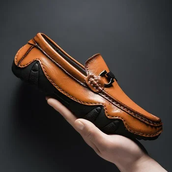 Трендовая мужская обувь с блестками, роскошные лоферы с узором 