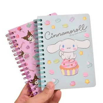 Sanrio Hello Kitty Melody Cinnamoroll Notebook A6 Мультяшная цветная полипропиленовая катушка Этот дневник Kawaii Coil Корейский канцелярский блокнот