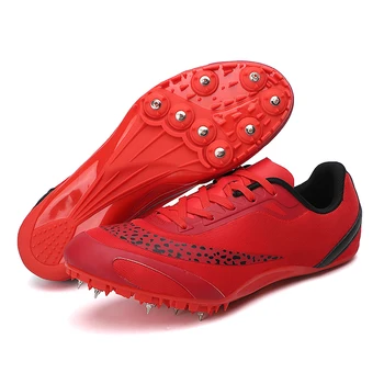 Новая мужская обувь для легкой атлетики, мужские Женские кроссовки с шипами, легкая Спортивная обувь для бега, Легкая Спортивная обувь для гонок
