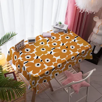Мультяшная Скатерть Little Daisy для обеденного стола, Покрывающая стол в гостиной, Мебель, украшение дома, Столешница для камина