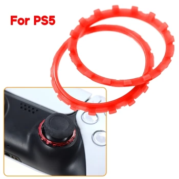 2шт Сменных акцентных колец для большого пальца, Пластиковая ручка игрового контроллера, джойстики, акцентные кольца для PS5- игровой аксессуар