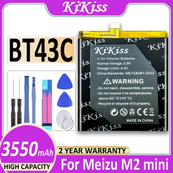 Оригинальный Аккумулятор KiKiss BT43C 3550mAh Для Meizu M2 Mini/Meilan 2 M2mini Замена Bateria + Номер для отслеживания