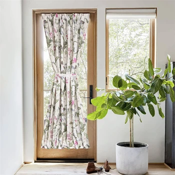 Американские пасторальные плотные шторы в цветочек для гостиной, спальни, двери, окна с цветочным принтом, Льняные шторы, Тюлевые шторы