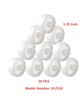 (10 упаковок) 1,25-дюймовое одинарное колесо из светло-белого полипропиленового пластика, маленькое, диаметром 30 мм, Гладкая деталь, выдвижная кроватка Pulley10