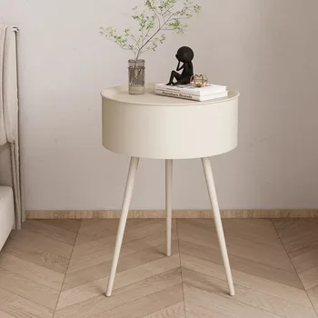 Современные минималистичные Прикроватные Тумбочки Круглый Белый Милый Прикроватный столик Kawaii Небольшой Ящик для хранения Центральный Дизайн Muebles Мебель для дома