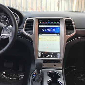 Мультимедиа Qualcomm Android 12 Tesla для Jeep Grand Cherokee 2010 2011 2012 2013 2014 2015 2016 2017 2018 2019 Головное устройство GPS IPS