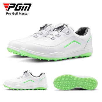 Женская обувь для гольфа PGM, противоскользящие спортивные кроссовки, женские туфли для гольфа из водонепроницаемой микрофибры на шнуровке, женские туфли для гольфа