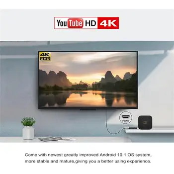 D9 Smart TV Box 10 8G Ultra HD Видео Медиаплеер 2,4 G 5 ГГц Многоязычный Smart Wifi Blue Tooth Youtube Телеприставка