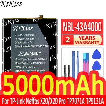 KiKiss 5000 мАч NBL-43A4000 Аккумулятор Для TP-Link Neffos X20/X20 Pro X20Pro TP7071A TP9131A НОВЫЙ Аккумулятор Мобильного Телефона + Бесплатные Инструменты