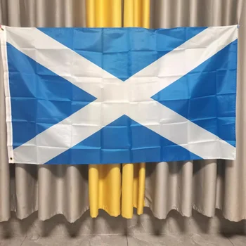 Бесплатная доставка Высококачественный флаг Шотландии 90x150 см 5 *3 фута полиэстер с двойным проникновением печать Висит флаг Шотландии