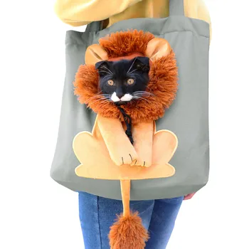 Уличная сумка-переноска для домашних животных, переноска для кошек, Маленькие формы животных, выставляющие голову, Хлопковая холщовая сумка для домашних животных, Ежедневные покупки, сверстники