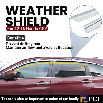 для Honda CR-V CRV 2012-2016 ABS Хромированный оконный козырек вентиляционные шторки Защита от Солнца и дождя 6шт