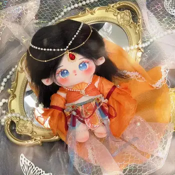 Экзотическая принцесса Танцовщица Майхимэ Золотая Рыбка Нинге Химэ Оранжевое Платье Юбка Костюм Плюшевая Кукольная одежда 20 см 30 см SL