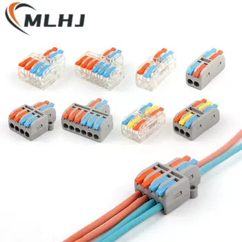 Универсальная компактная мини-клеммная колодка с быстроразъемным соединением проводов и кабелей для дома, 2/3-контактный разъем SPL
