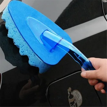 Губчатая щетка с треугольными волнами повышенной толщины и прозрачной ручкой для автомойки Инструменты для чистки автомобилей