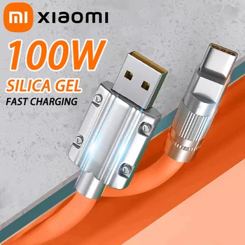 Xiaomi 120W 6A Type-C Быстрая Зарядка Type C USB Зарядка Жидкий Силиконовый Кабель Для Samsung S6 S5 Xiaomi 13 Зарядка Телефона USB C Шнур