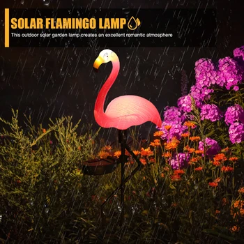 Садовый фонарь Flamingo Solor Power Декоративная лампа Pink Bird LED Солнечный садовый светильник IP55 Водонепроницаемый для дорожки внутреннего дворика