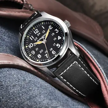 Rollstimi 2023 Новые мужские часы, роскошные кварцевые часы, мужские военные часы пилота, водонепроницаемые спортивные деловые наручные часы 50 м