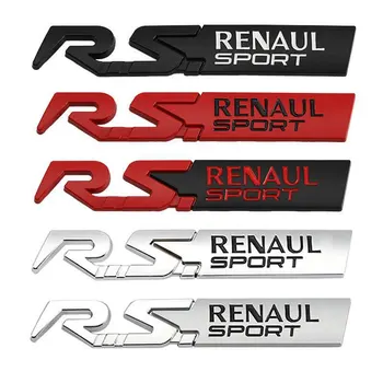Логотип RS RENAUL SPORT подходит для установки задней метки наклейки с логотипом Renault на автомобиль и наклеивания наклейки на кузов RS LINE